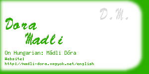 dora madli business card